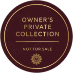 Monteperle owners collection wine bottle with not for sale sticker white background exclusive vintage