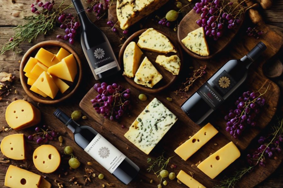 Monteperle vineyard tour visitors enjoying wine tasting with gourmet cheese platter in Australian vineyard